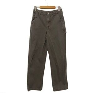Tna | Aritzia Olive Green High-Rise Cargo Utility Straight-Leg Pants Size 2